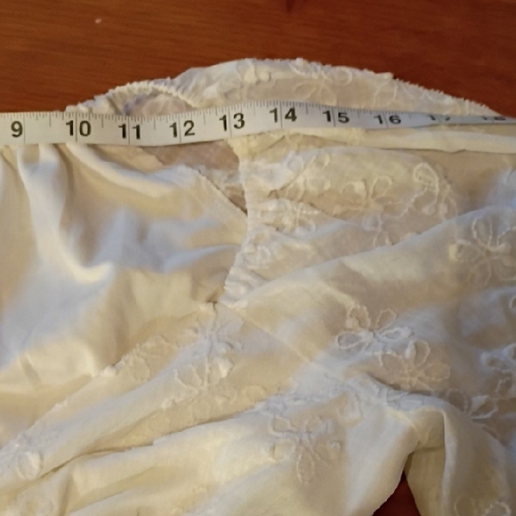 Off  White Lace / Embroidery Long Sleeve Dress - Picture 10 of 11